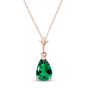Gentle Droplet Emerald Necklace