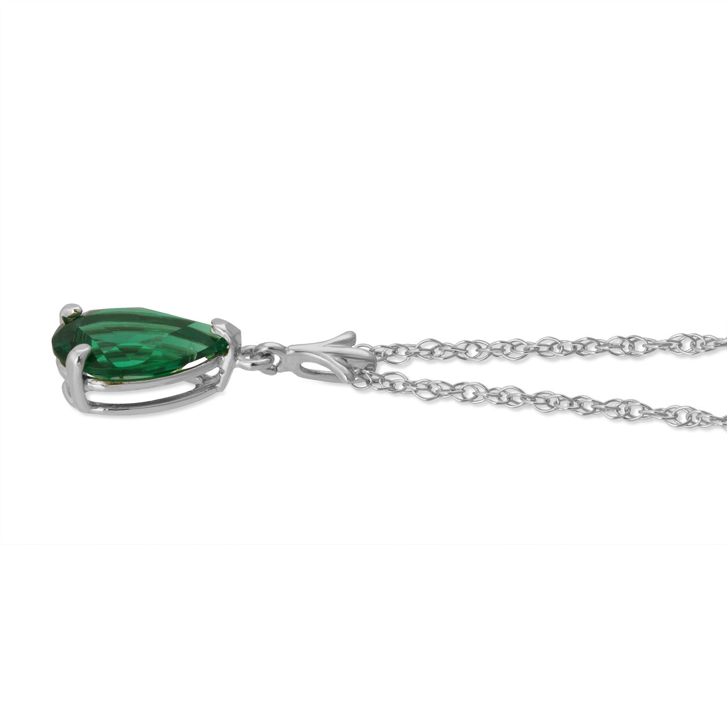 Gentle Droplet Emerald Necklace