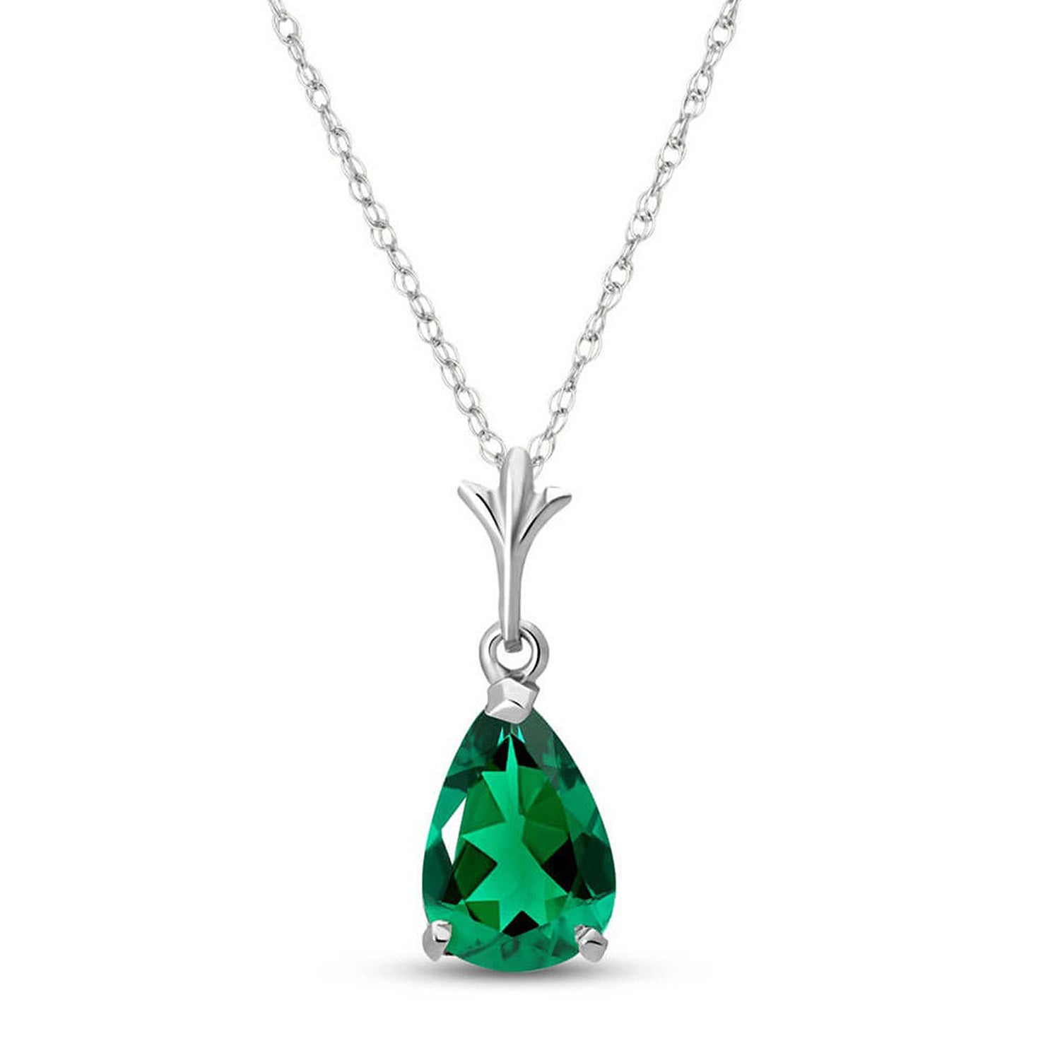 Gentle Droplet Emerald Necklace
