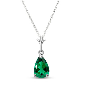 Gentle Droplet Emerald Necklace