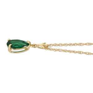 Gentle Droplet Emerald Necklace