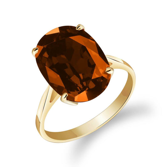 6 Carat 14K Solid Yellow Gold Ring Natural Oval Garnet